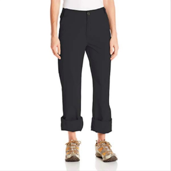 Royal Robbins Pants 8 Black Adjustable Waist & Hem - Picture 1 of 8
